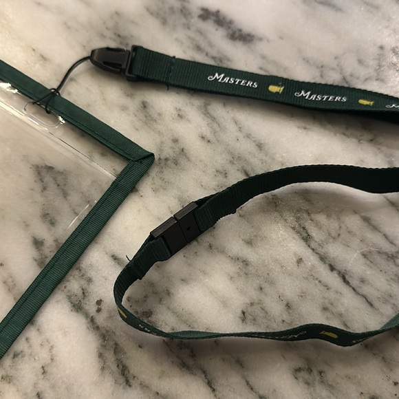 Masters Green Yellow Clear Badge Holder Lanyard - Picture 5 of 7